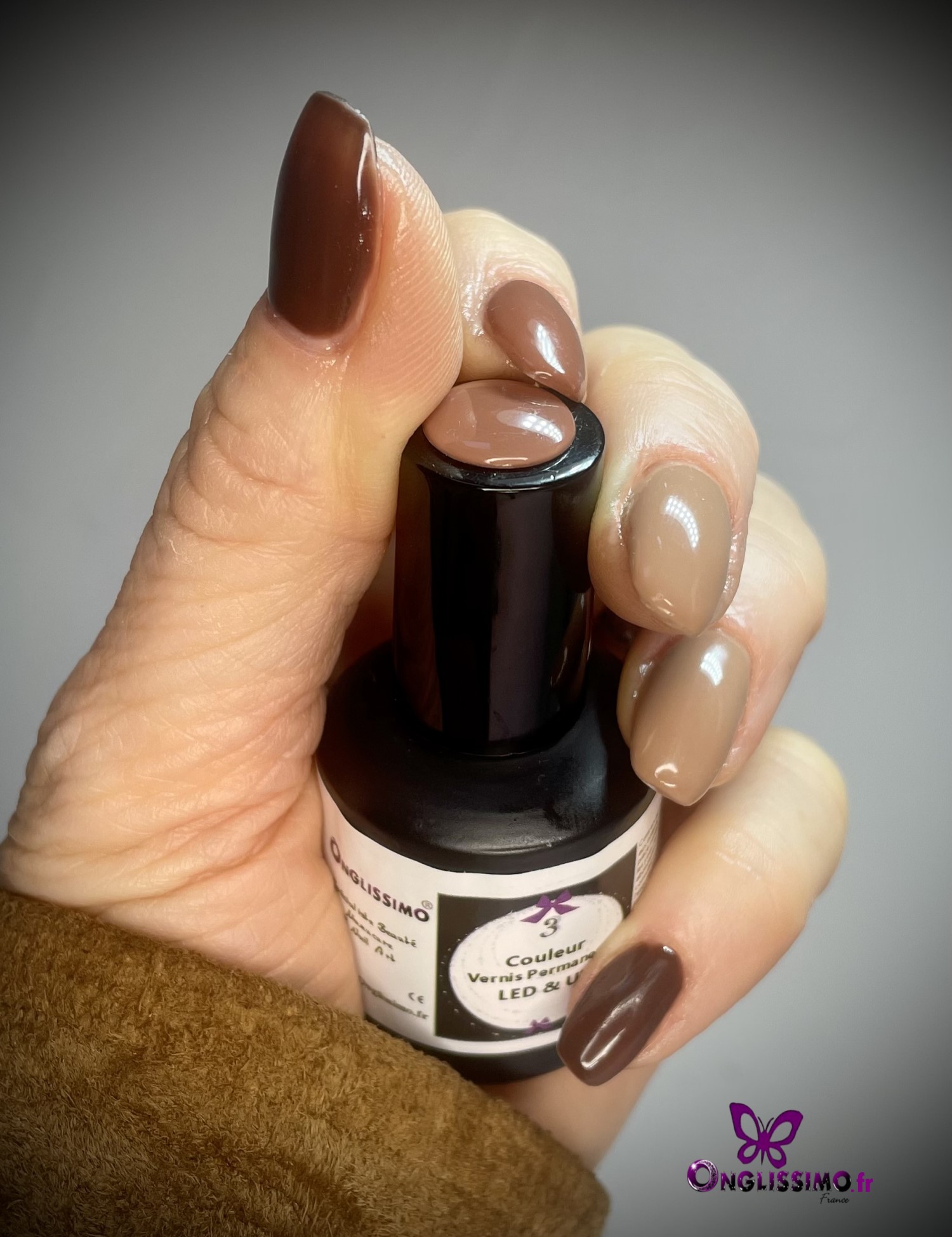 Vernis semi permanent Onglissimo ongles courts hiver