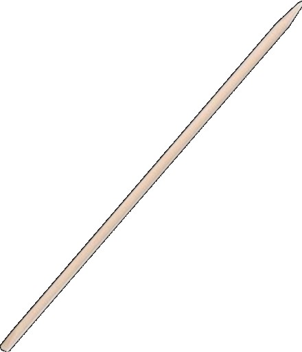 2 Bâtons repousse cuticule en bois d'oranger 11.50 cm
