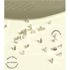 Rivet nail art argent