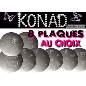 Lot de 8 plaques Konad au choix