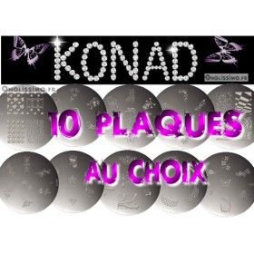 Konad stamping 10 plaques au choix AJOUTER