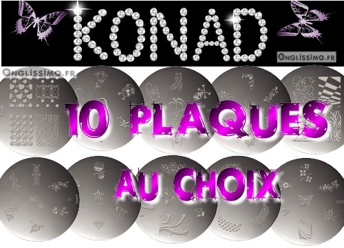 Konad stamping 10 plaques au choix AJOUTER