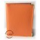 Carnet plaques stamping en cuir orange Onglissimo