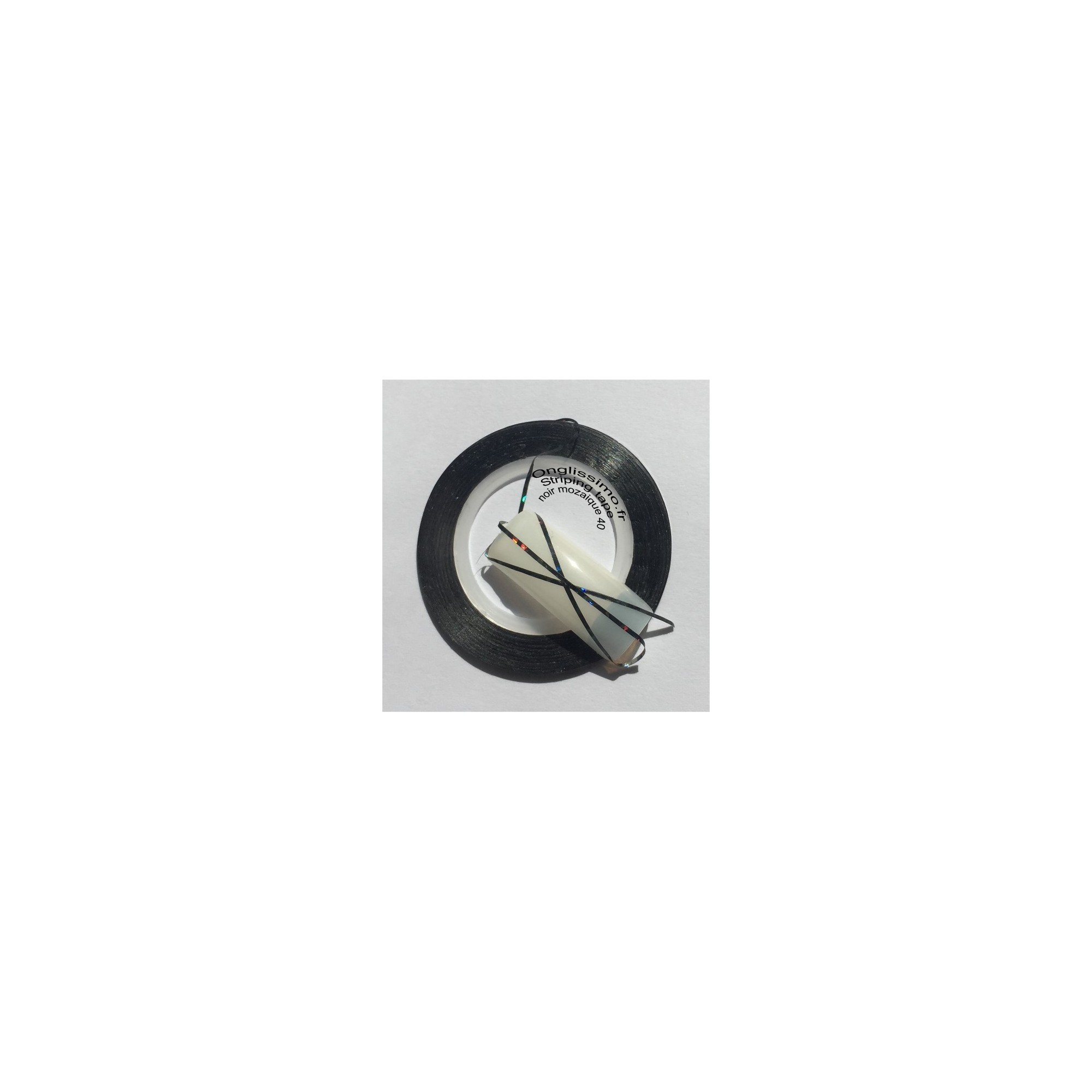 Fil noir mozaique pour ongle striping tape 40 Fil noir mozaique pour ongle striping tape 40