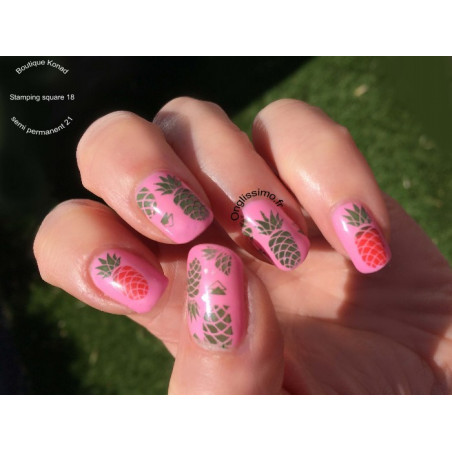 Plaque Konad Stamping Nail Art SQ18 Fruits