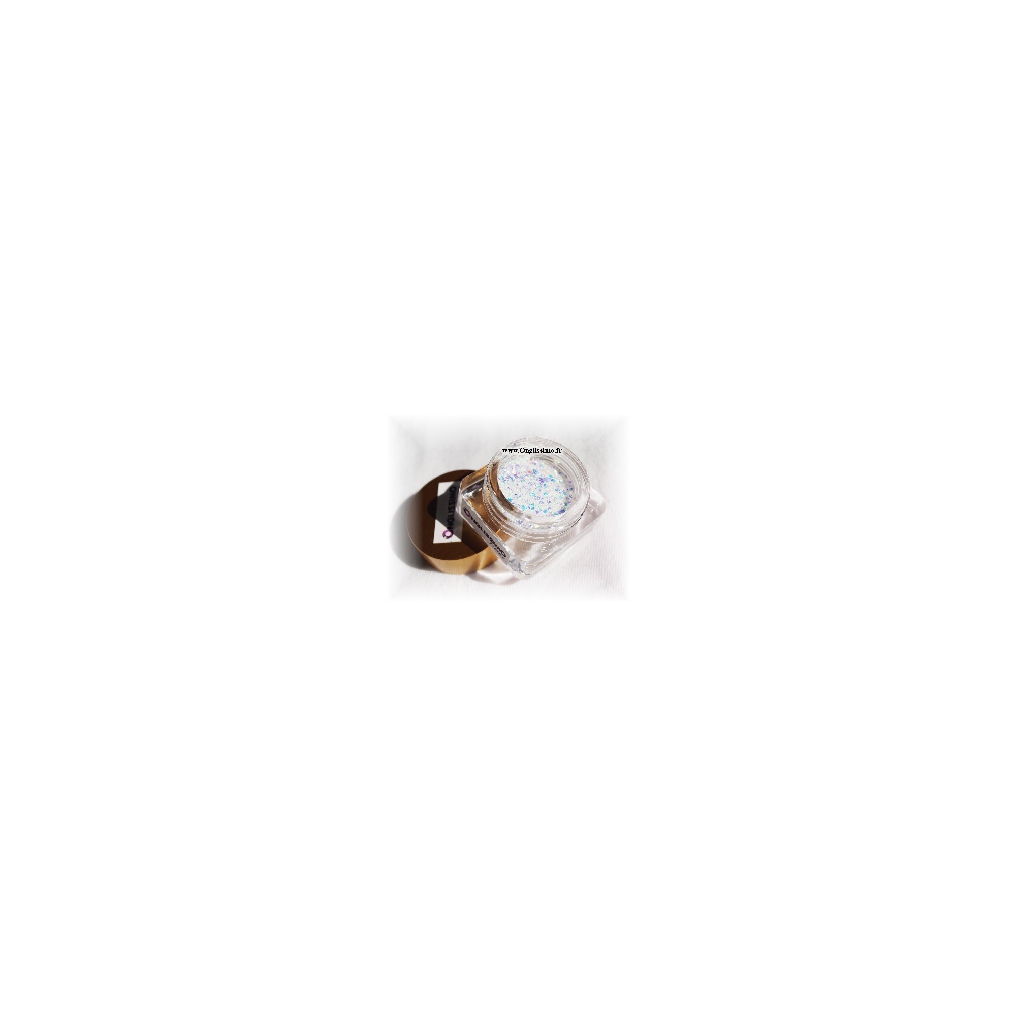 Poudre scintillante 3 D blanche holo