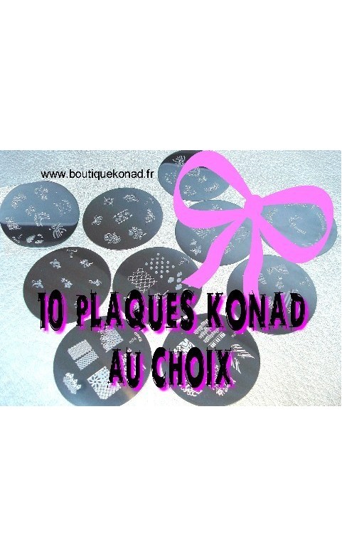 Lot de 10 plaques Konad au choix