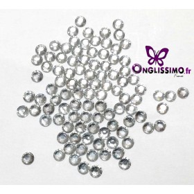 Strass argentés transparent
