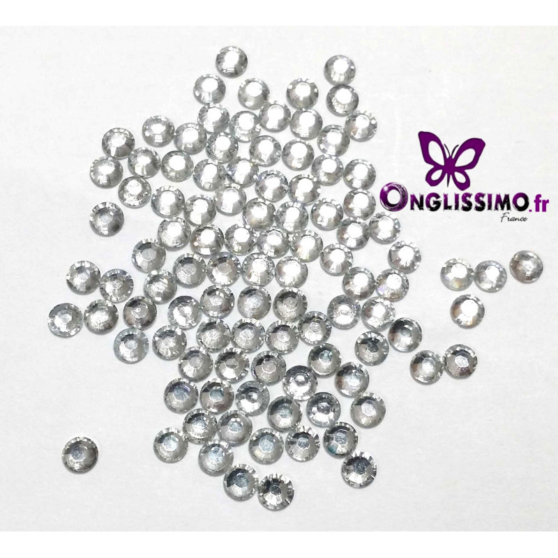 Strass Konad argentés transparent