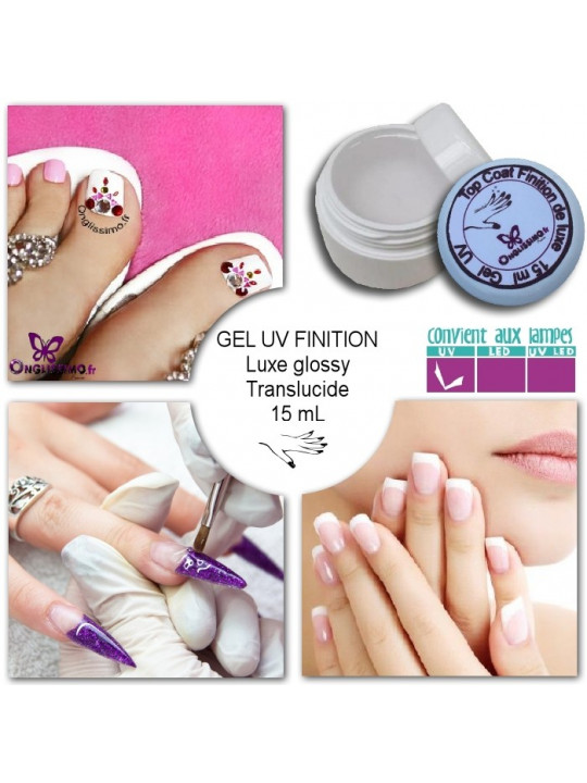 Gel UV LED de finition UV Luxe glossy Onglissimo