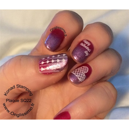 Plaque nail art Konad Stamping SQ22