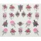 Water Decal roses et coquillage pour ongles