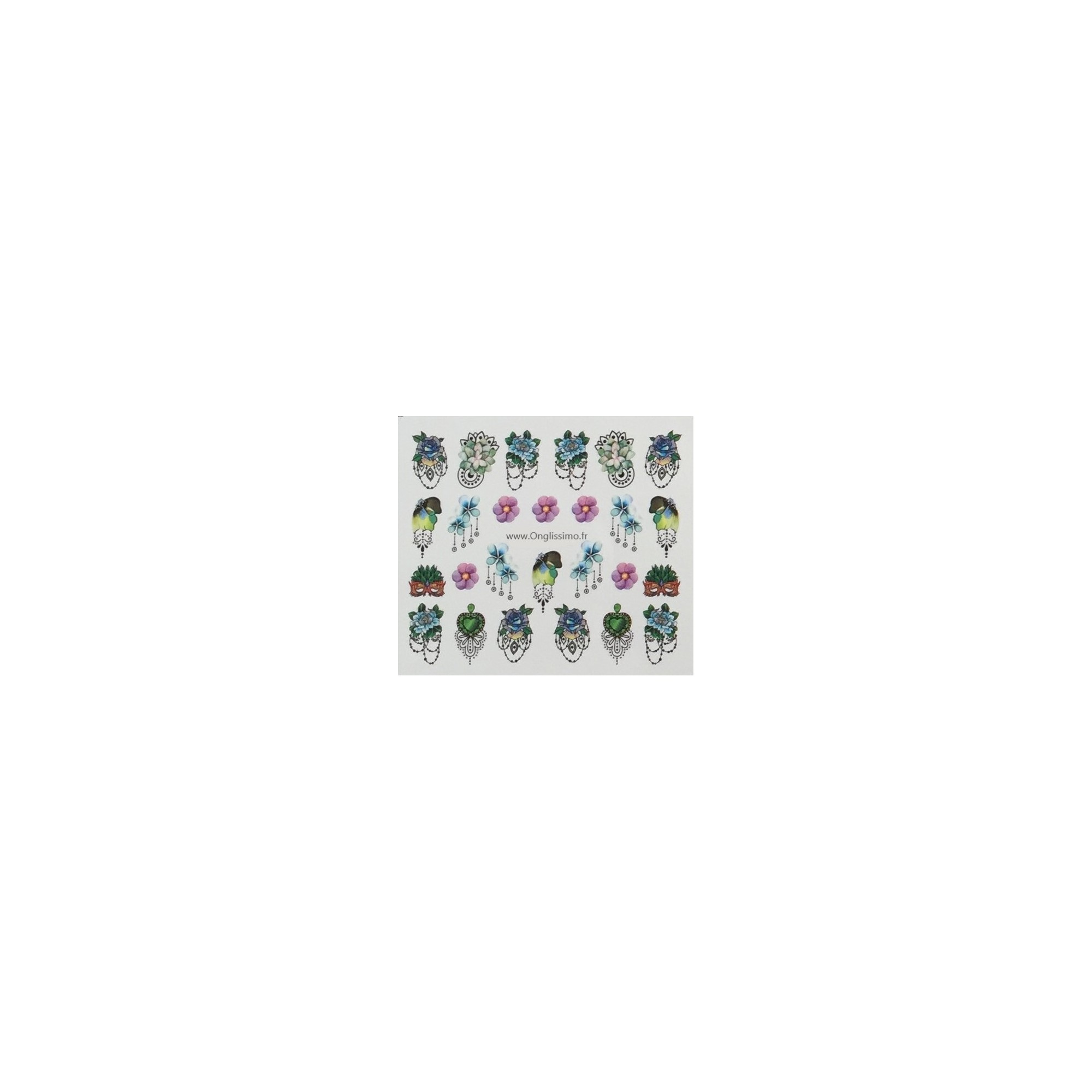 Water Decal fleurs masque pour ongles Water Decal fleurs masque pour ongles