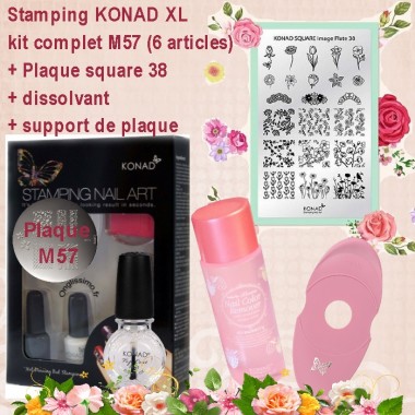 Kit stamping 9 articles Konad M57-SQ38-support-disso