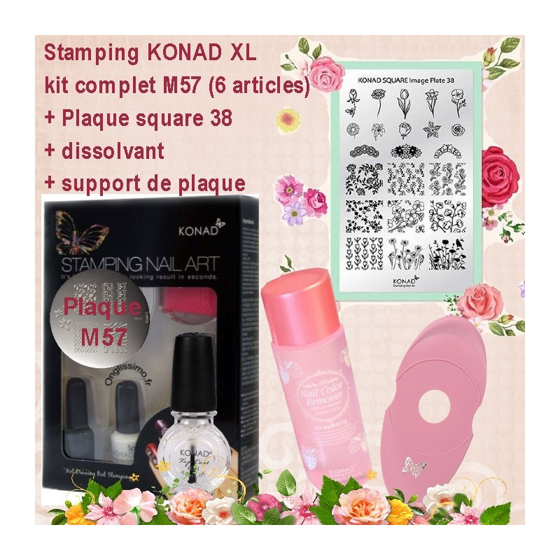 Kit stamping 9 articles Konad M57-SQ38-support-disso
