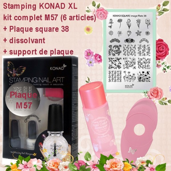 Kit stamping 9 articles Konad M57-SQ38-support-disso - Boutique KONAD by  Onglissimo