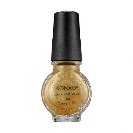 Stamping vernis Konad nail art Powdery Gold