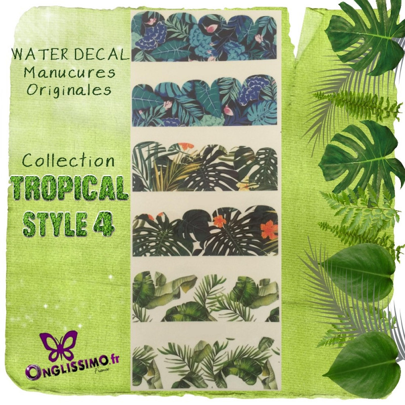 Water Decal Tropical 4 pour nail art Water Decal Tropical 4 pour nail art