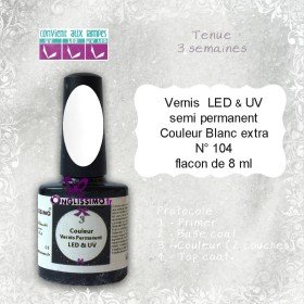 Vernis semi Permanent blanc 104