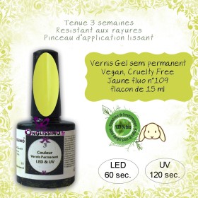 Vernis semi Permanent 109 Jaune fluo