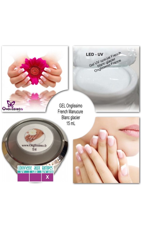 GEL UV LED Blanc glacier pour french 15ml