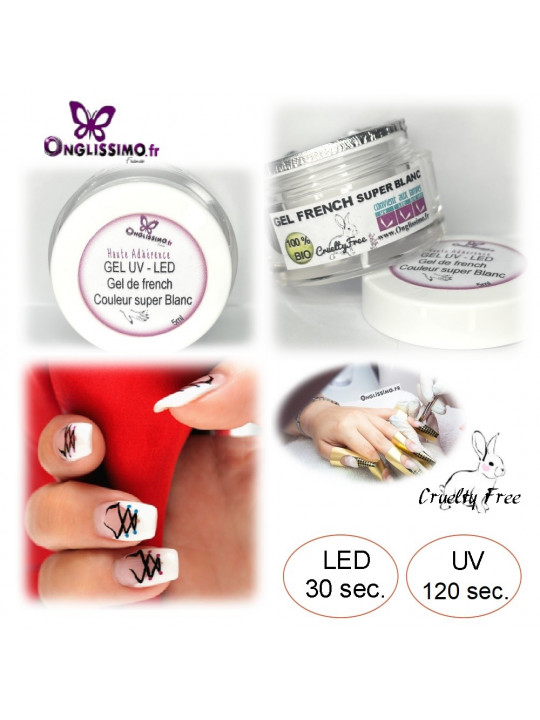 GEL super Blanc opaque 5ml uv-led-ccfl