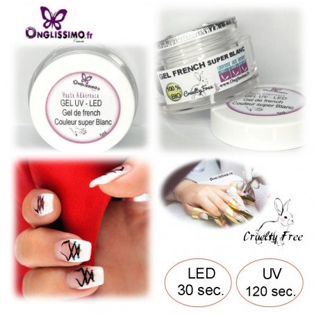 GEL de couleur super Blanc UV LED 5ml