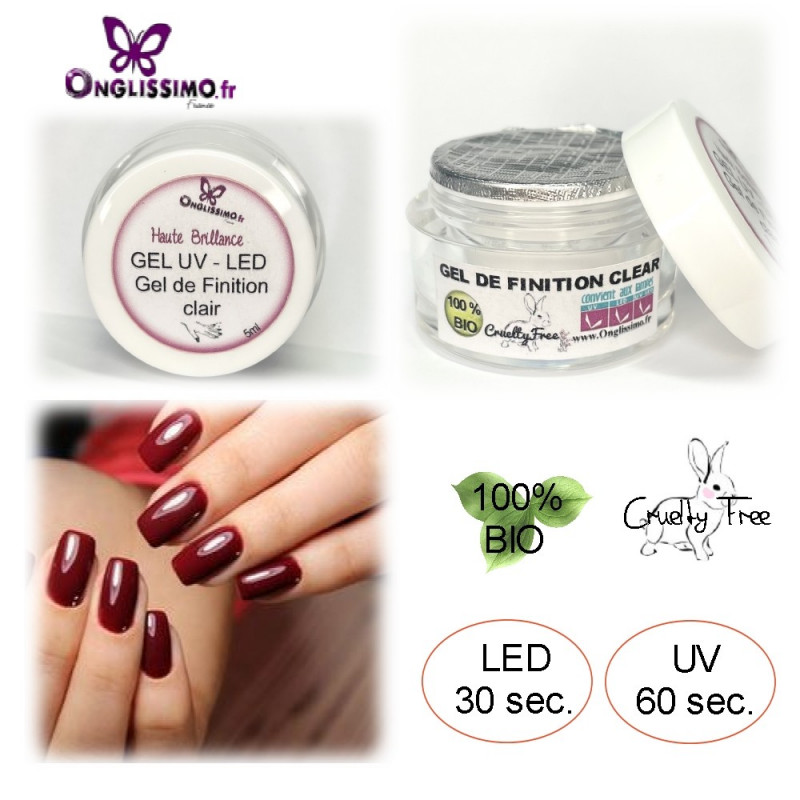 Gel UV de finition haute tenue Onglissimo 5ml