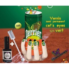 Vernis Permanent Cat eyes 121 vert/jaune + aimant