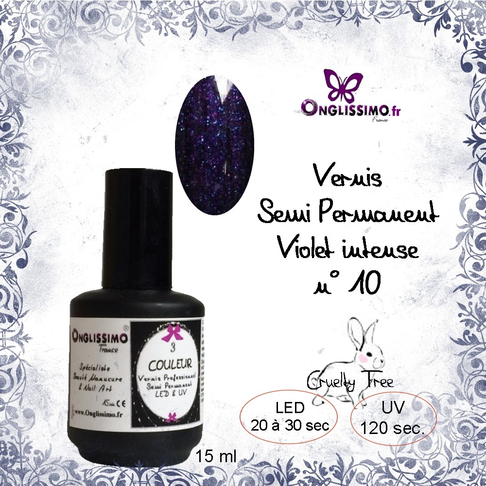 Vernis Semi Permanent Violet intense LED-UV ref10