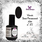 Vernis Semi Permanent Noir n°25 UV-LED 15ml