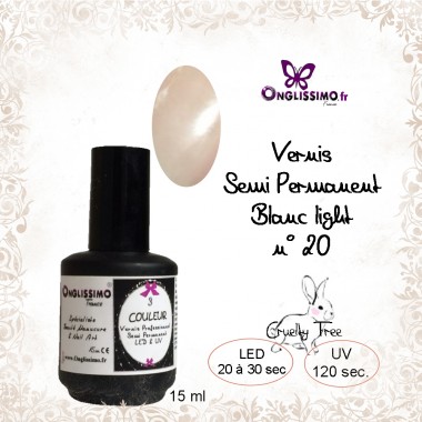 Vernis Semi Permanent UV LED Blanc light 20