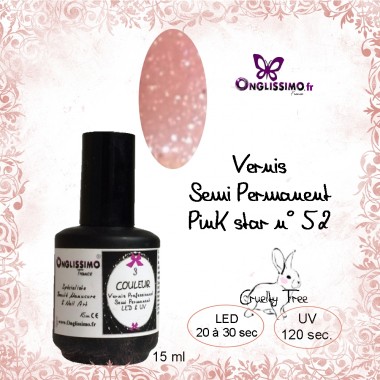 Vernis permanent Onglissimo Pink Star 52