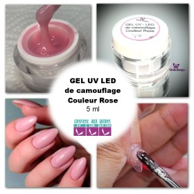 Gel de camouflage couleur Rose UV-LED 5ml