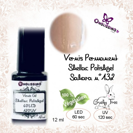 Vernis shellac Polishgel Onglissimo Sahara n°132