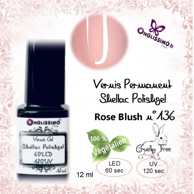 Vernis Permanent Shellac Polishgel rose blush 12ml