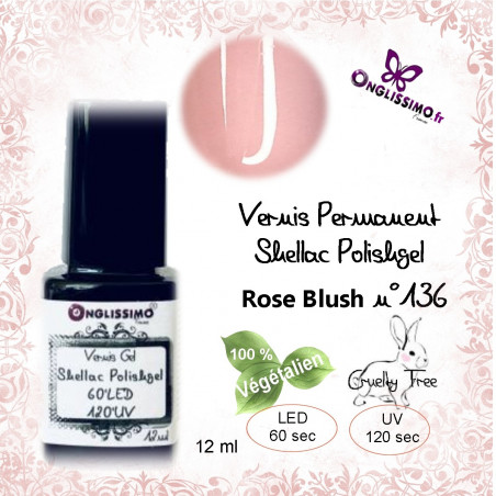 Vernis Shellac Polishgel Onglissimo Rose Blush n°136