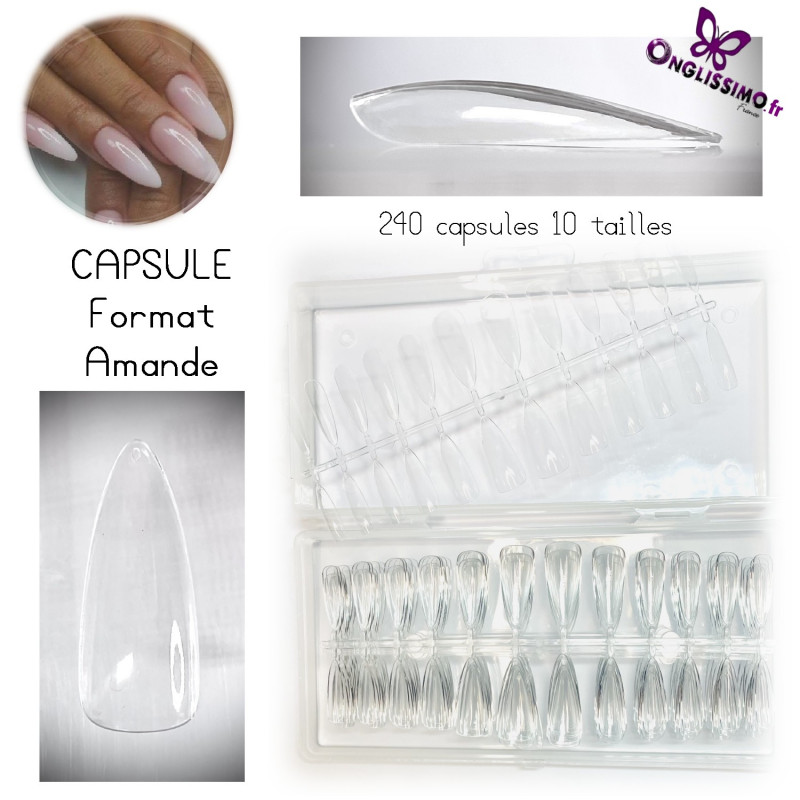 Capsules Gels amandes x240 en 10 tailles différentes