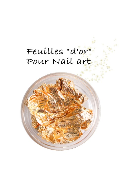 Feuilles "d'or" pour ongles nail art