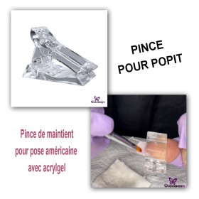 Pince transparente pour popit d'ongle