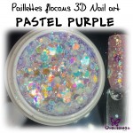 Paillettes flakies scintillantes 3d Nail art Pastel purple