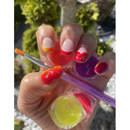Poudre fluorescente néon Nail art Fushia Fusion