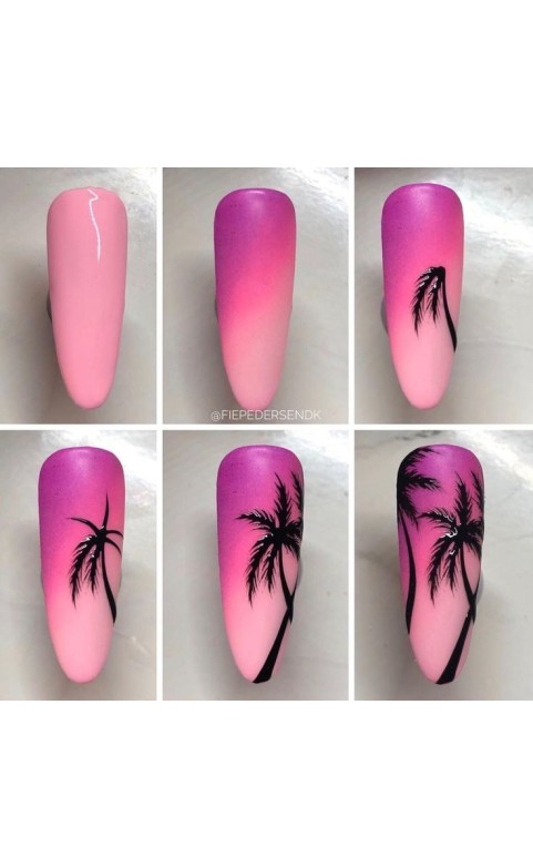 3 Pinceaux Liner extra fin 8mm 9mm 10mm nail art
