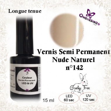 Vernis Semi Permanent UV LED Nude naturel