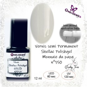 Vernis Permanent Shellac Polishgel 150 Monnaie du pape