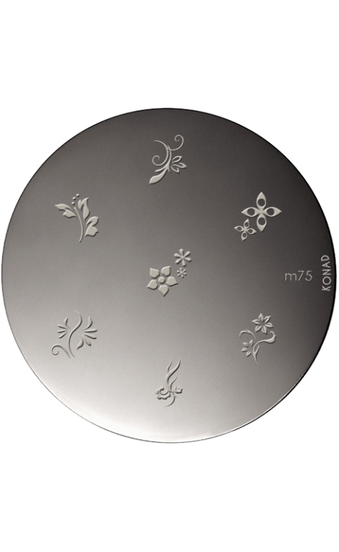 Stamping Konad blanc-top coat-tampon raclette-M75