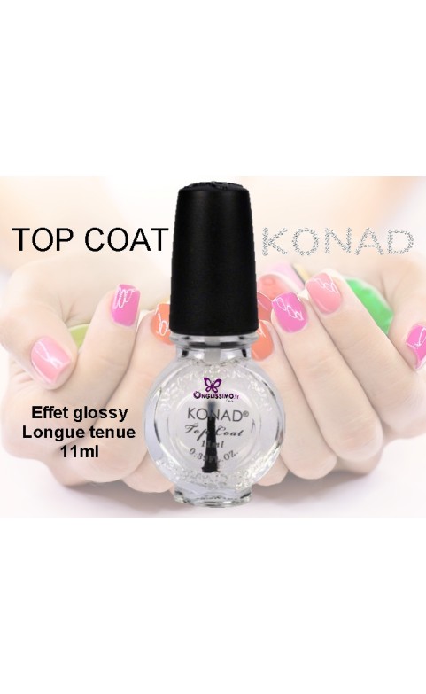 Stamping Konad blanc-top coat-tampon raclette-M75