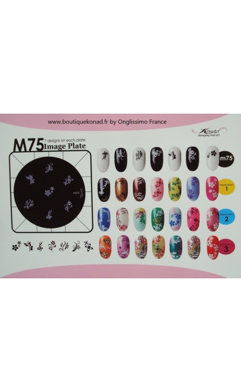 Stamping Konad blanc-top coat-tampon raclette-M75