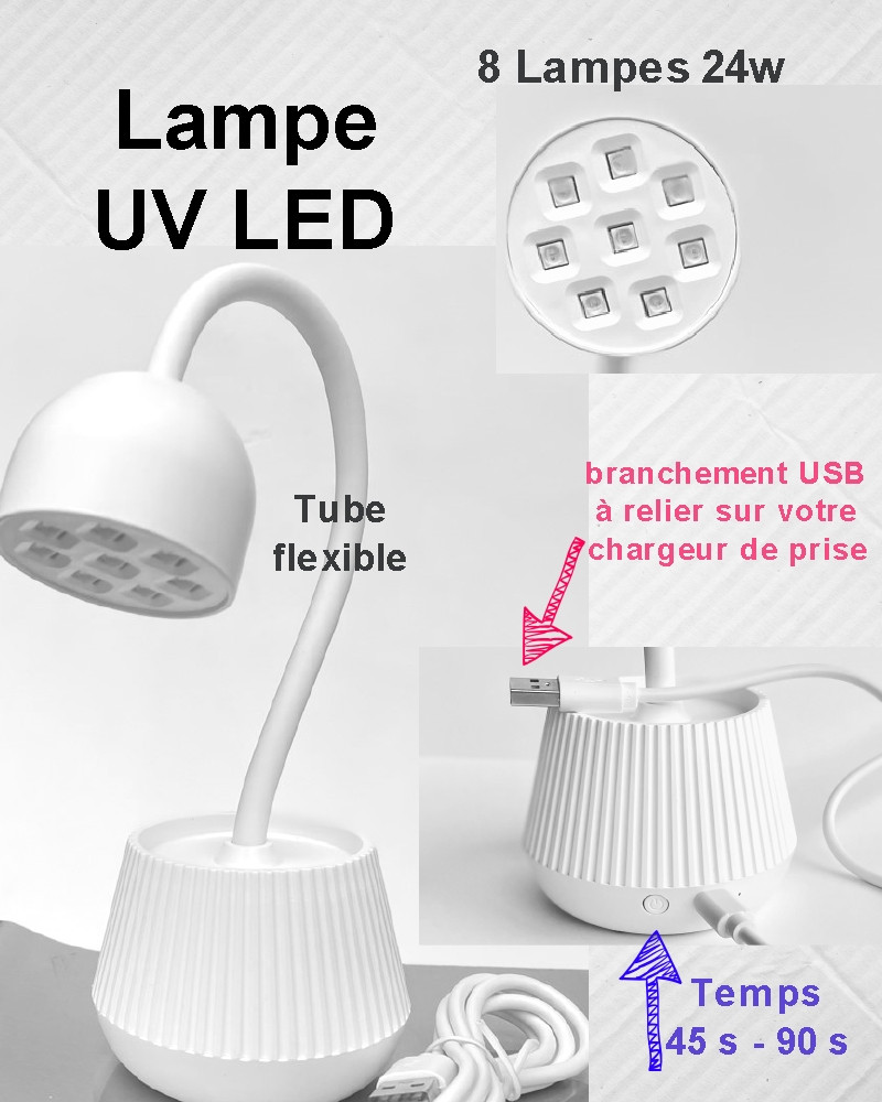 Lampe flexible UV-LED 45s ou 90s 24W