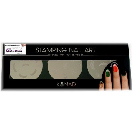 Plaques stamping KONAD lot de trois M19 M36 M56